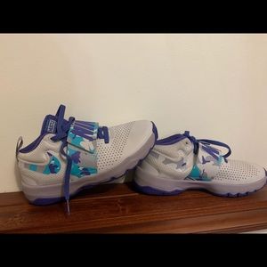 Camo details blue and purple Nike running shoes never worn